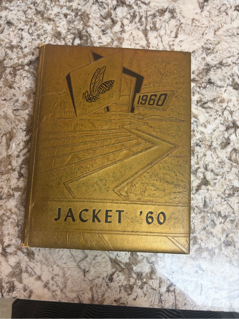 Yellow Jacket '60 Hardcover Cover - Vintage- yearbook Glecoe High School Alabama